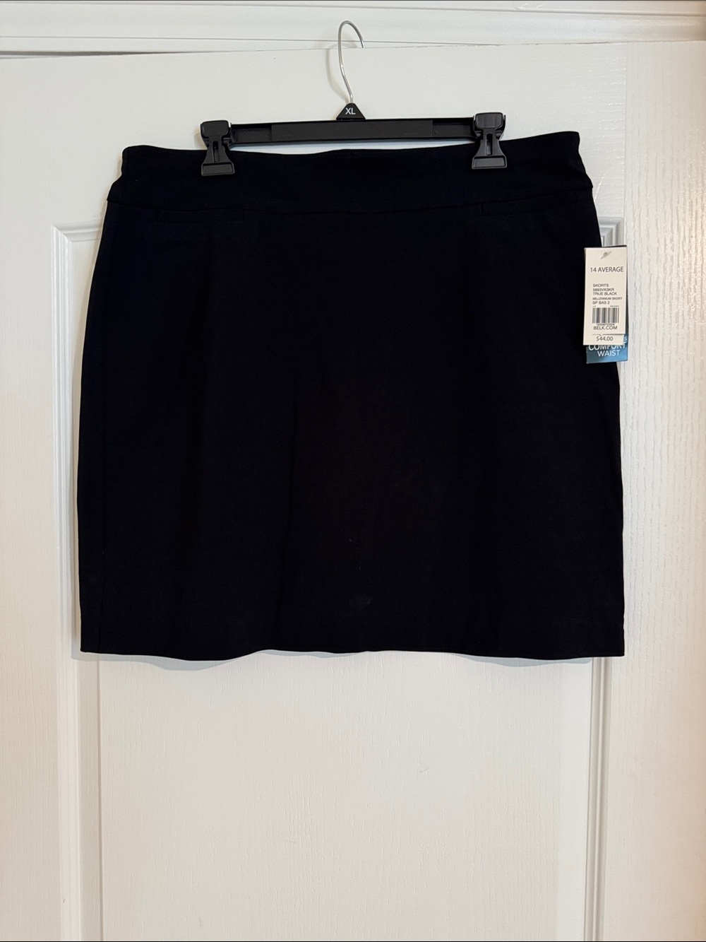 Kim rogers Black Mini Skirt with shorts underneath